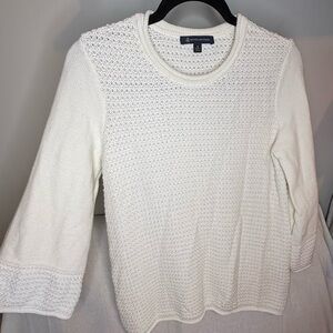 Brooks Brothers Ivory white Knit Sweater women’s Size M